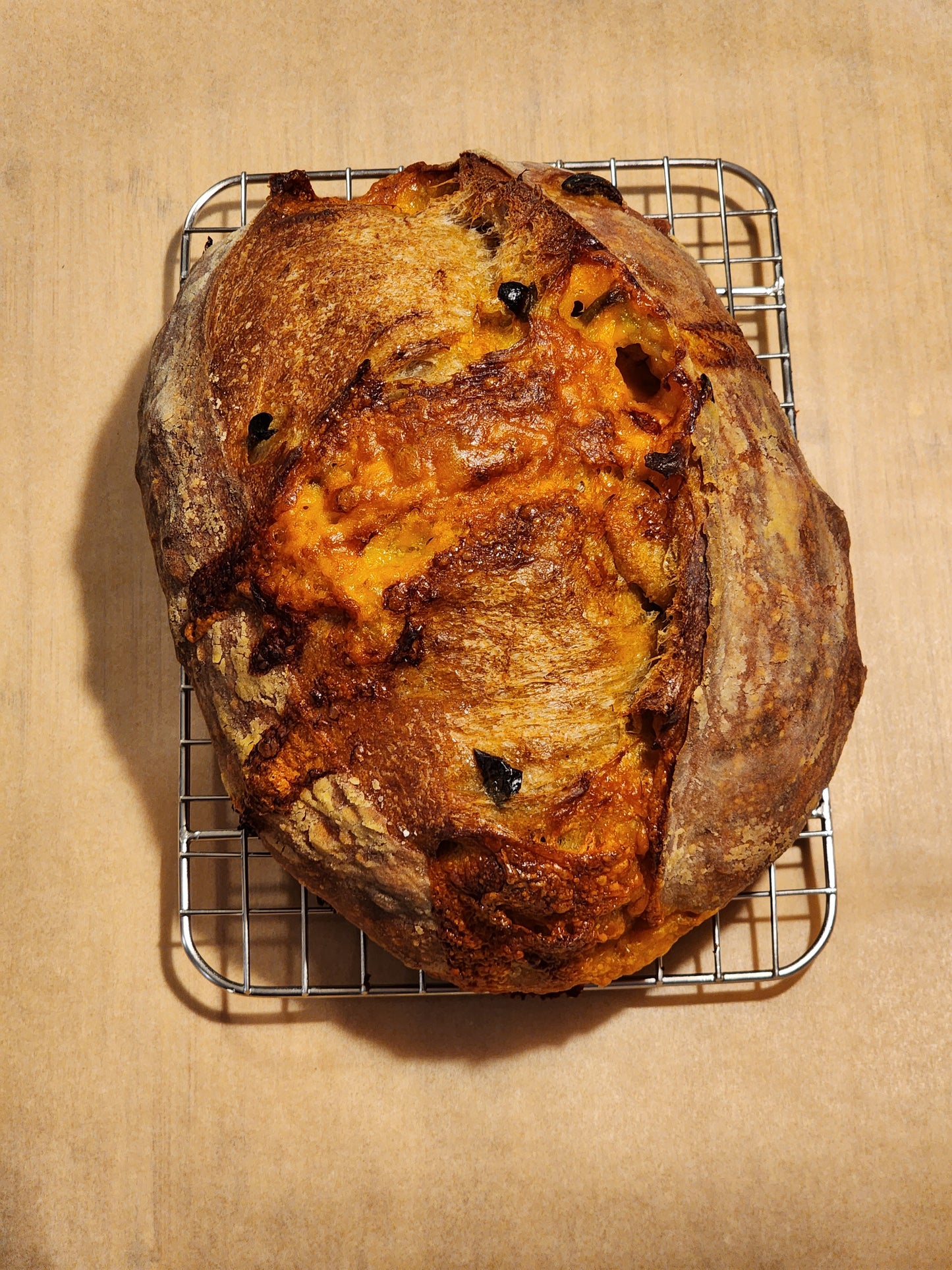 Hot Pepper Cheddar Sourdough Loaf